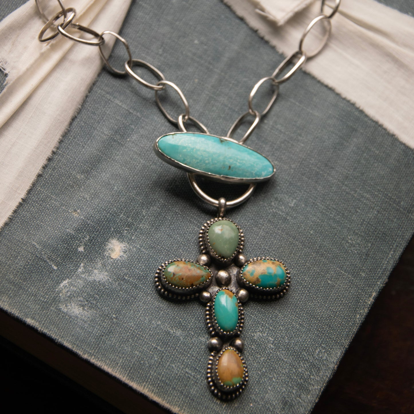 Turquoise Toggle Cross